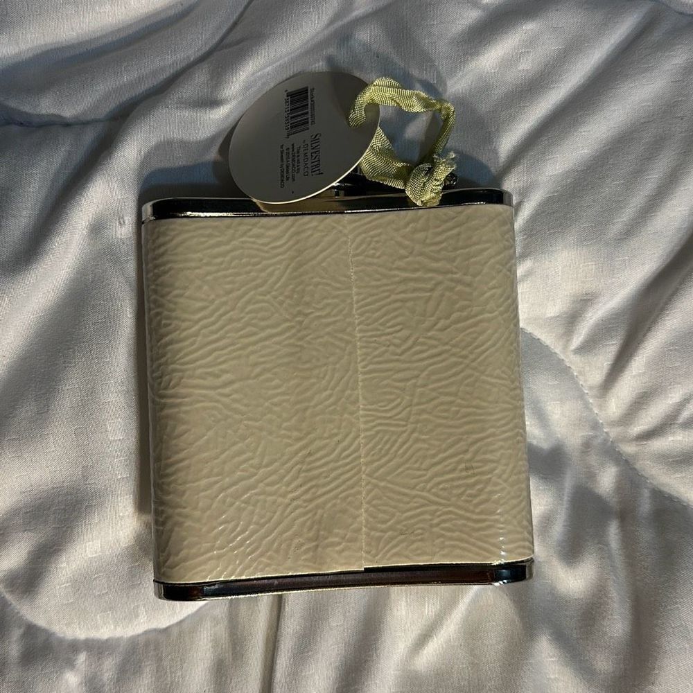 Demdaco Embellished Flask, Cream Color - Picture 2 of 2
